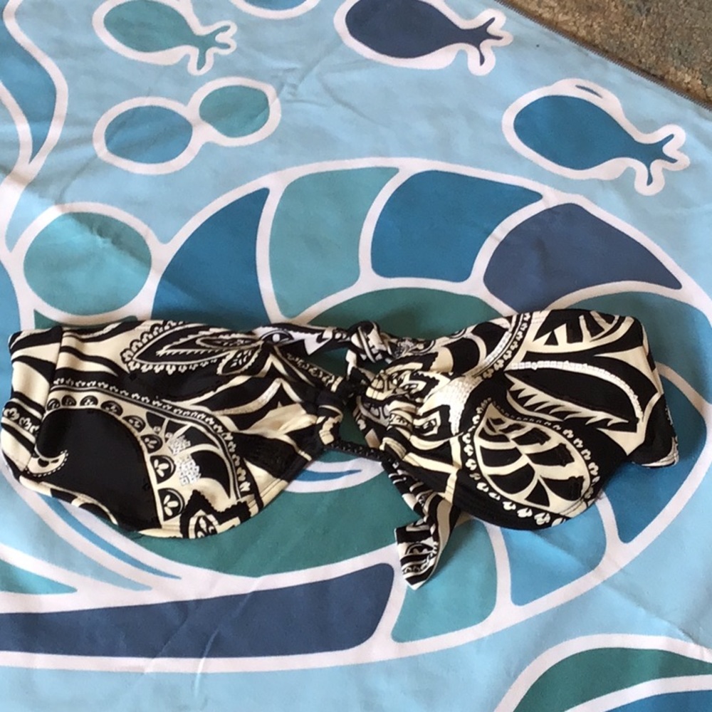 Target Black and White Bikini Top